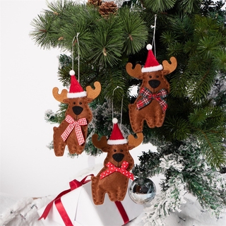 Un árbol De navidad 3d/muñeco De nieve/papá Noel/Alce/peluche colgante/decoración/regalo De navidad (4)