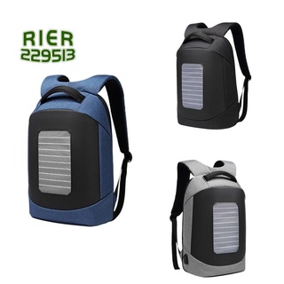 paneles solares mochila usb carga 5w impermeable resistente a los arañazos multifuncional al aire libre senderismo bolsa de viaje, azul marino