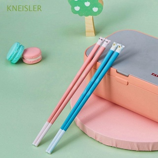 KNEISLER Traveling Chopsticks Kids Children Flatware Tableware Cute Panda Portable Fiberglass Reusable Anti-bacterial Camping Kitchen Utensils/Multicolor