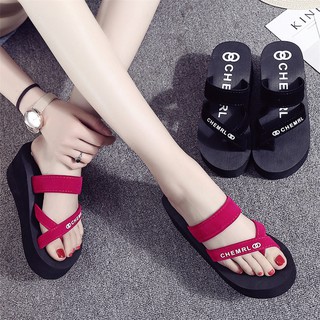 Caliente moda zapatos de mujer fondo grueso aumento zapatillas casual sandalias (1)