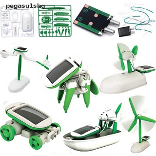 pegasu1shg 1 x creative diy power solar robot kit 6 en 1 juguete educativo para niños caliente
