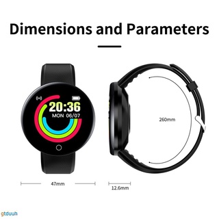 smart watch 1.44 pulgadas redondo presión arterial monitor de ritmo cardíaco hombres fitness tracker smartwatch android ios mujeres moda reloj electrón gtduuh
