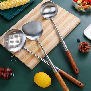 Baishang utensilios De cocina/cocina De acero inoxidable Resistente al Calor con mango De madera