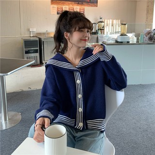 ✚◎Chaqueta de punto de estilo universitario para mujer primavera y otoño 2021 nuevo diseño sentido nicho retro chaqueta de suéter perezoso japonés