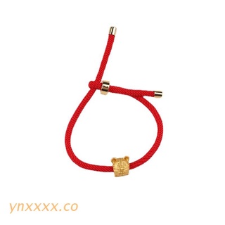 ynxxxx - pulsera de cuerda roja de la suerte, chapado en oro del zodiaco, diseño de tigre