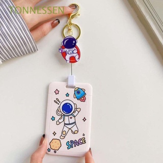 TONNESSEN Portable ID Card Holder Cartoon Card Protect Case Bank Card Card Sleeve Bus Metro Card Cute Ins style With Keychain Korean Meal Card Set Pass Badge Holder