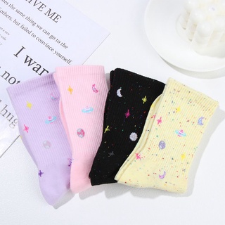Calcetines De algodón transpirables cómodos para mujer/calcetines De felpa/calcetines deportivos/multicolores (7)