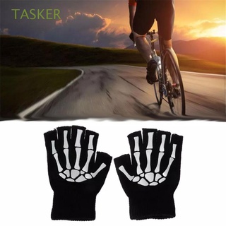 tasker guantes de bicicleta duraderos para bicicleta de montaña, protección suave, guantes de ciclismo, medio dedo al aire libre, esqueleto mtb transpirable, 1 par de guantes de equitación, multicolor