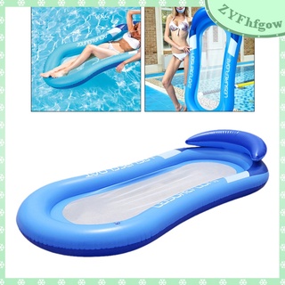 piscina flotador cama de natación reclinable inflable flotador playa tumbona colchón