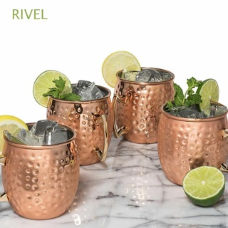 RIVEL 18 Ounces Mule Mug Hammered Coffee Cup Mug Kitchen Stainless Steel Drinkware Cocktail Glass Home Dining Beer Cup/Multicolor