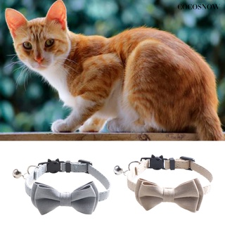 cocosnow Collar para mascotas con arco nudo campana de gato mediano Collar para viajes (2)