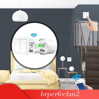 Brper2 Módulo De Relé momentáneo con 2 canales Wifi con control App/Wifi Para luces del hogar