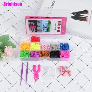 [Brightsun] 600 bandas de telar de goma para niña, banda elástica para tejer bricolaje, pulsera de cordones