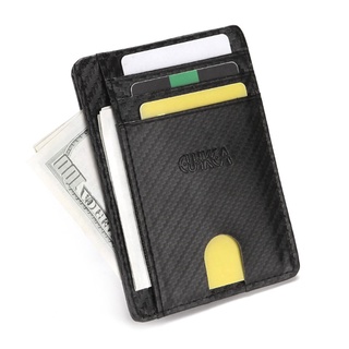 shine11 Men Slim RFID Blocking Wallet PU Leather Credit Card Holder Cards Case Pocket (5)
