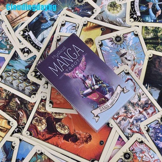 Cloudingdayhg 78pcs Tarot Cards Mystical Manga Tarot Cards Party Tarot Deck Supplies English