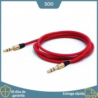 3.5 mm macho a 3.5 mm macho cable auxiliar cable cable audio del coche jack rojo 3ft