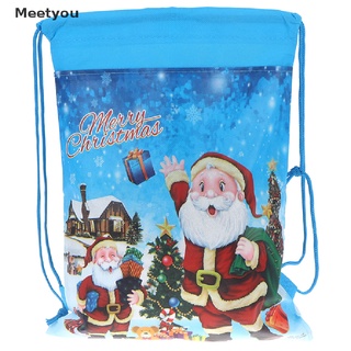 [meetyou] bolsas de caramelo de santa claus con cordón de navidad/bolsa de regalos de navidad co