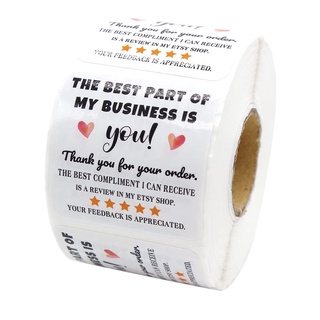 1 Roll 500Pcs The Best Part of My Business is You Stickers Labels 2\\\" Square (5)
