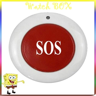 Alarma de botón de pánico SOS, botón de emergencia de notificación SMS GSM, alarma de ancianos llamada automática BR-SOS///para personas inválidas/desactivadas/casa vieja blanco-rojo [W.B.]