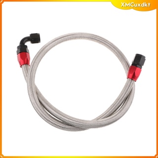 AN 8 Stainless Steel Braided Oil Fuel Hose with 0 Degree 90 Degree Fittings