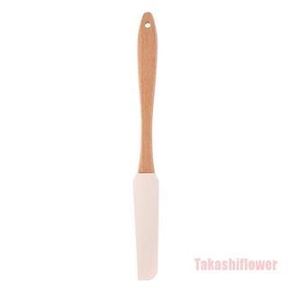 Takashiflower 1 pza raspador de mango de madera Durable/utensilios de madera/espátula crema mantequilla extraíble de silicona
