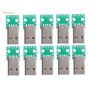 (nuevo-bel) Profesional 10pcs tipo A USB macho A DIP mm PCB placa de alimentación módulo adaptador