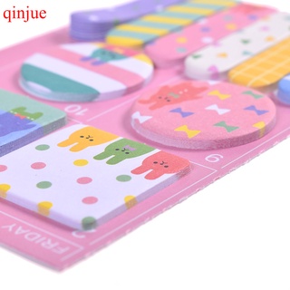 QINJUE Animal Party Schedule Marker Self-Adhesive Memo Pad Sticky Note Bookmark (9)