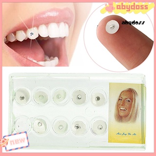 nuevo aby 10 unids/caja 2 mm brillante imitación cristal oral dientes dentales joyería adorno