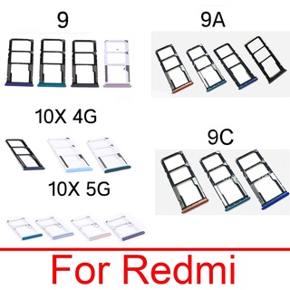Tested Good Sim Card Tray For Xiaomi Redmi 9 9A 9C 10X 4G 5G SIM Card Slot Sim Card Reader Holder Flex Ribbon Cable Repair Replacement Parts