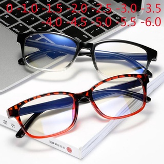 Gafas de miopía terminadas cuadradas gafas de vista corta -1.0 -1.5 -2.0 -2.5 a -6 hombres mujeres lectura +100 +150 +200 +250 +300