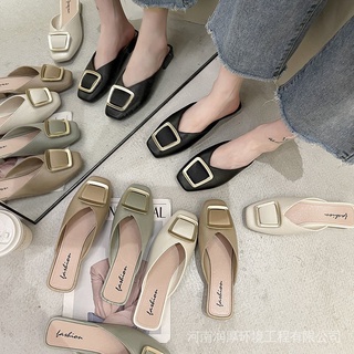 Baotou Media Zapatillas De Las Mujeres 2021 Perezoso Zapatos De Desgaste Exterior Sandalias De Moda 3.9 (2)