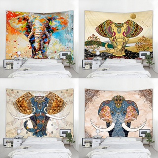 European-Style Elephant Decorative Painting Southeast Asian Style Living Room Bedroom Dining Room Tapestry Lucky Animal Wall Painting Tapestry