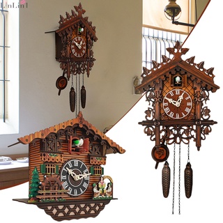 clásico reloj de pared de cuco vintage de madera reloj de decoración del hogar para sala de estar comedor