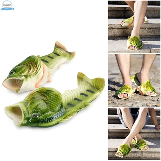 Qswba pescado chanclas zapatillas de pescado Unisex sandalias creativas para hombres mujeres ducha de playa
