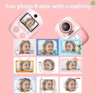 [gree] impresora fotográfica de cámara instantánea D10 1080P HD Mini cámara Digital para niños con LED relleno de luz de impresión de papel de dibujos animados pegatina (9)