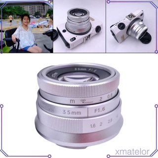 35 mm f/1.6, lente prime de enfoque manual, lente de gran angular cámara sin espejo, lente fija de alta apertura sharp, para a6500/5100 nex5 ne, x-mount xh1 xa5/xt10