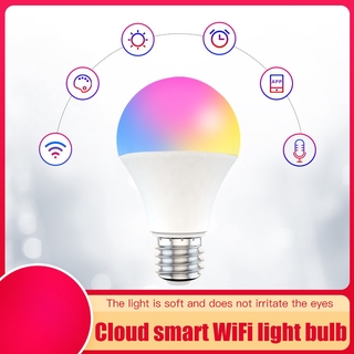 Bombilla inteligente WiFi E27 B22 regulable RGB+CCT lámpara inteligente control de voz compatible con Alexa Google Home rx (3)
