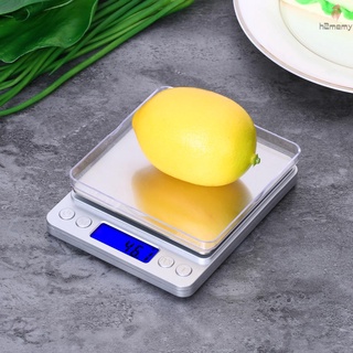 Escala Digital De Cocina Alimentos Hornear LCD Retroiluminación Pantalla Con 2 Bandejas Para Viajes En Casa 2000g/0 .