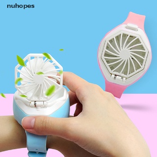 Nuhopes 2021 Mini Carry Wrist Fan Watch Portable Rotatable USB Charging Air Cooling Fan CO (3)