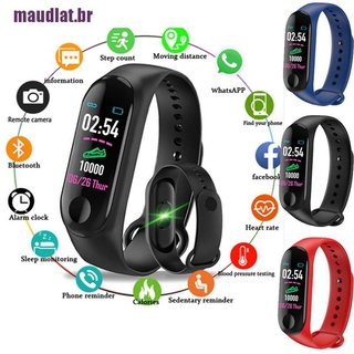 Reloj inteligente sdfd con correa/Rastreador Fitness/presión arterial/ritmo cardíaco M3
