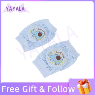 Yayala-Rodilleras Para Bebé , Diseño De Elefante Azul , Gatear , Anticaída , Codo , Leggings (1)