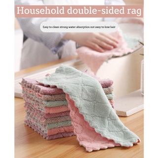 [listo Stock] paño no graso trapos para el hogar cocina de doble cara trapos de limpieza engrosado toallas de limpieza