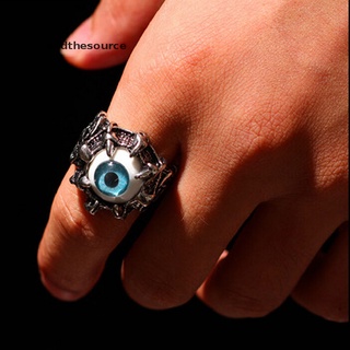 [addthesource] 1 anillo de motociclista evil eye de acero inoxidable gótico cráneo dragón garra azul hgdx
