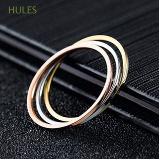 hules hombres anillo de regalo cola anillo titanio acero círculos mujeres moda 1 mm plata/oro/rosa 3 colores oro/multicolor