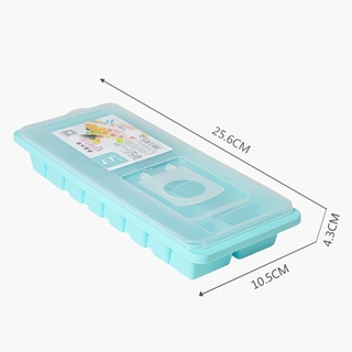 TASKER herramientas de cocina cubitos de hielo bandeja congelador congelador molde fabricante de hielo 16 cavidades con tapa cubierta cubitos de hielo caja de gelatina/Multicolor (2)