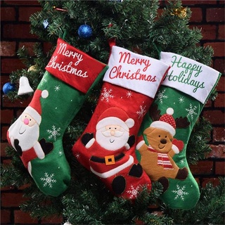 bolsa de regalo de navidad santa claus muñeco de nieve calcetines de árbol de navidad bolsa de caramelo adorno regalos decoraciones