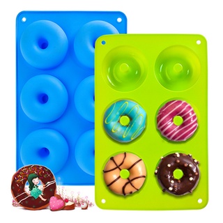 house 2 piezas de 6 agujeros de silicona diy pastel de chocolate muffin antiadherente hornear donut molde