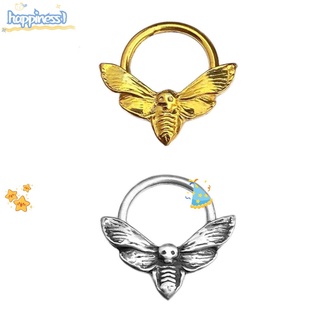 HAPPINESS Single Alloy Fashion Gold And Silver Nose Ring Women New Nose Piercing Jewelry Piercing Moth C Shaped