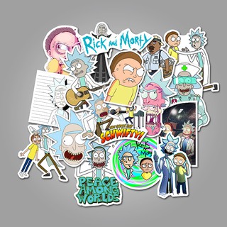35pcs Clásico anime Rick Y morty Pegatinas Para Coche Portátil PVC Mochila Hogar Pegatina De Bicicleta Impermeable (2)