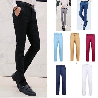 Pantalones De Traje Casuales Para Hombre Delgados De Moda Coreana Talla Grande Formales (1)